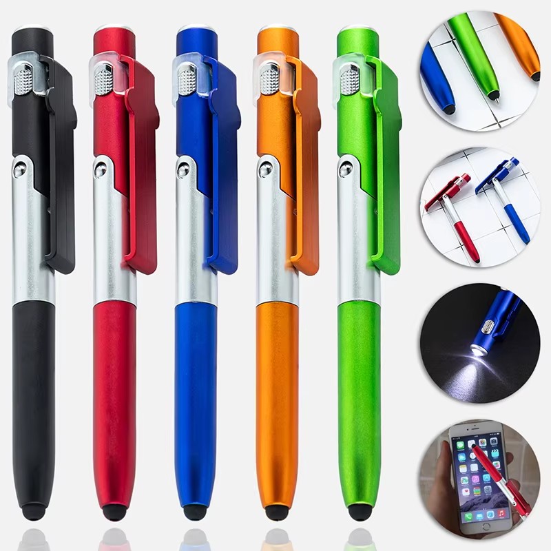 Essential Tablet Accessories - Stylo multifonction 4-en-1 : lampe pliable,
