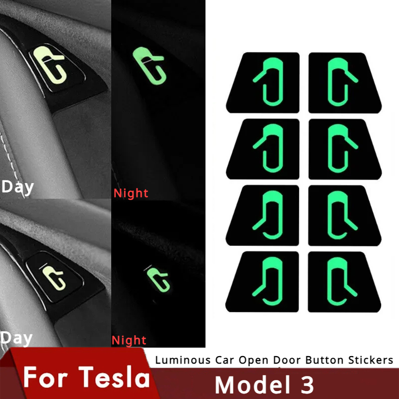 Tesla Tablet Accessories - Autocollants de bouton de porte ouverte