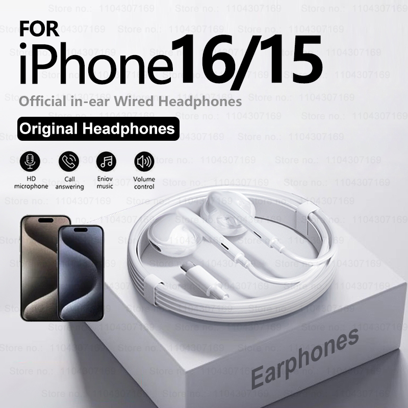 Wired Earphone Lightning - Écouteurs intra-auriculaires filaires pour iPhone, accessoires
