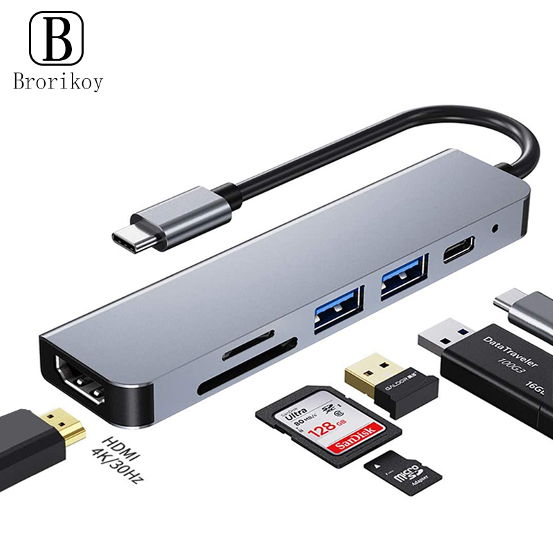 Usb Hub Type C - Station d'accueil PD Type C 6