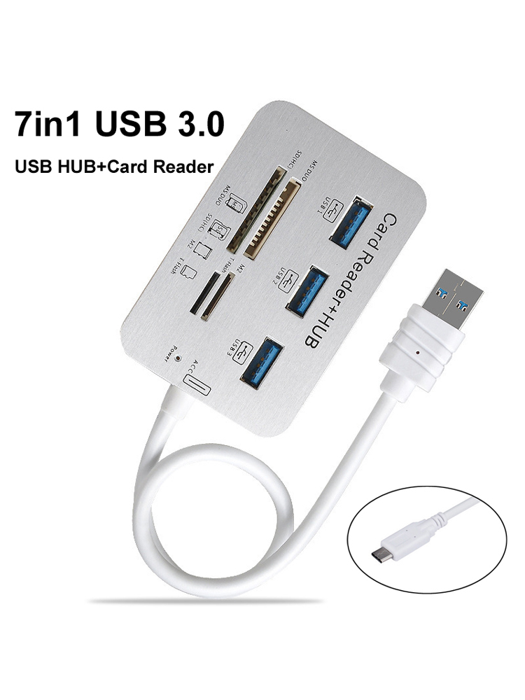 Hub USB Type-C 3.0 7-en-1 avec - Usb Hub Type C avis et prix