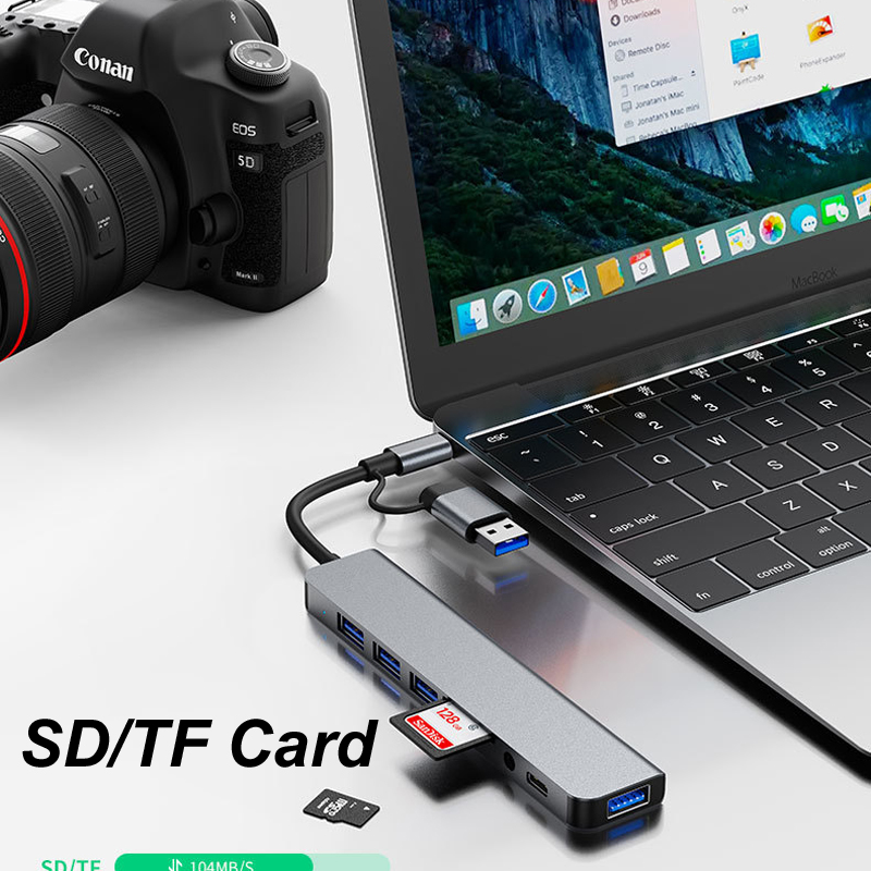 Hub USB Type-C 3.0 8-en-1 avec - Usb Hub Type C avis et prix