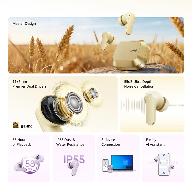 Version globale realme Buds Ai - Realme Tablet Accessories avis et prix