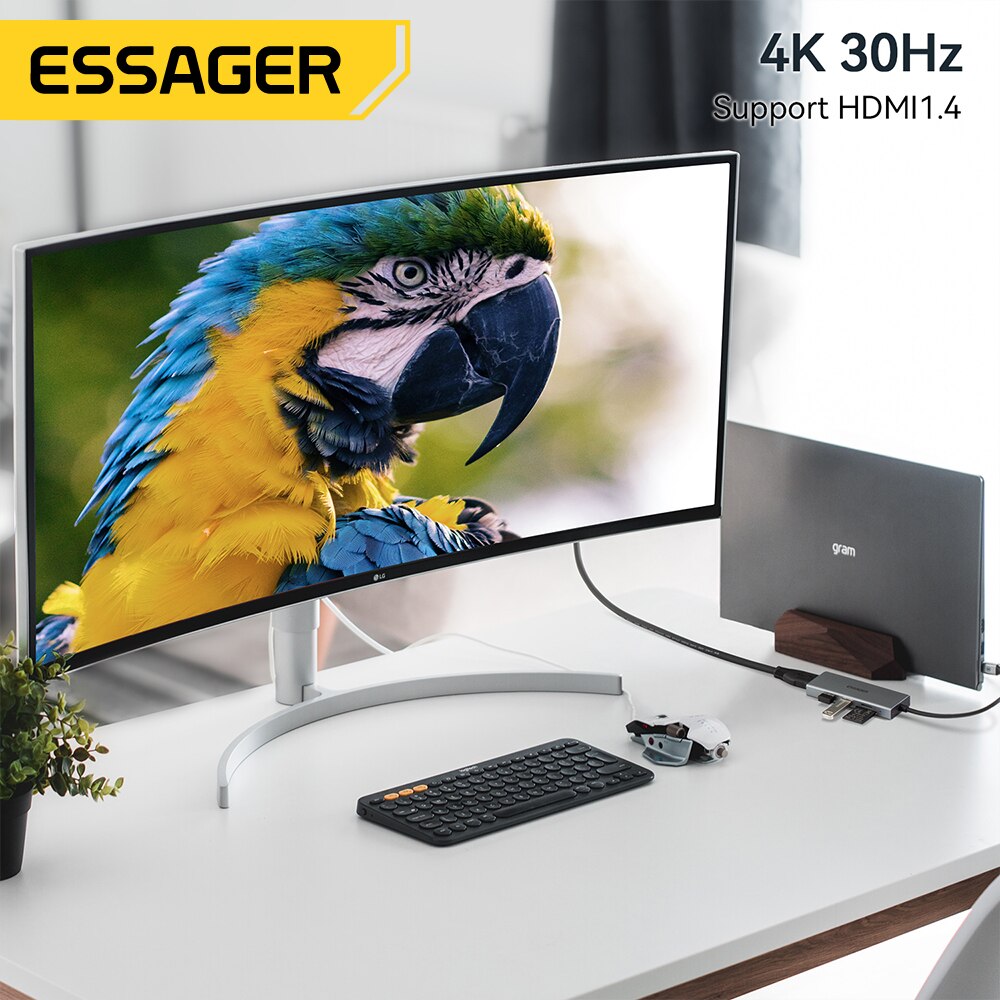 Essager 5 en 1 USB C HUB HDMI- - Usb Hub Type C avis et prix