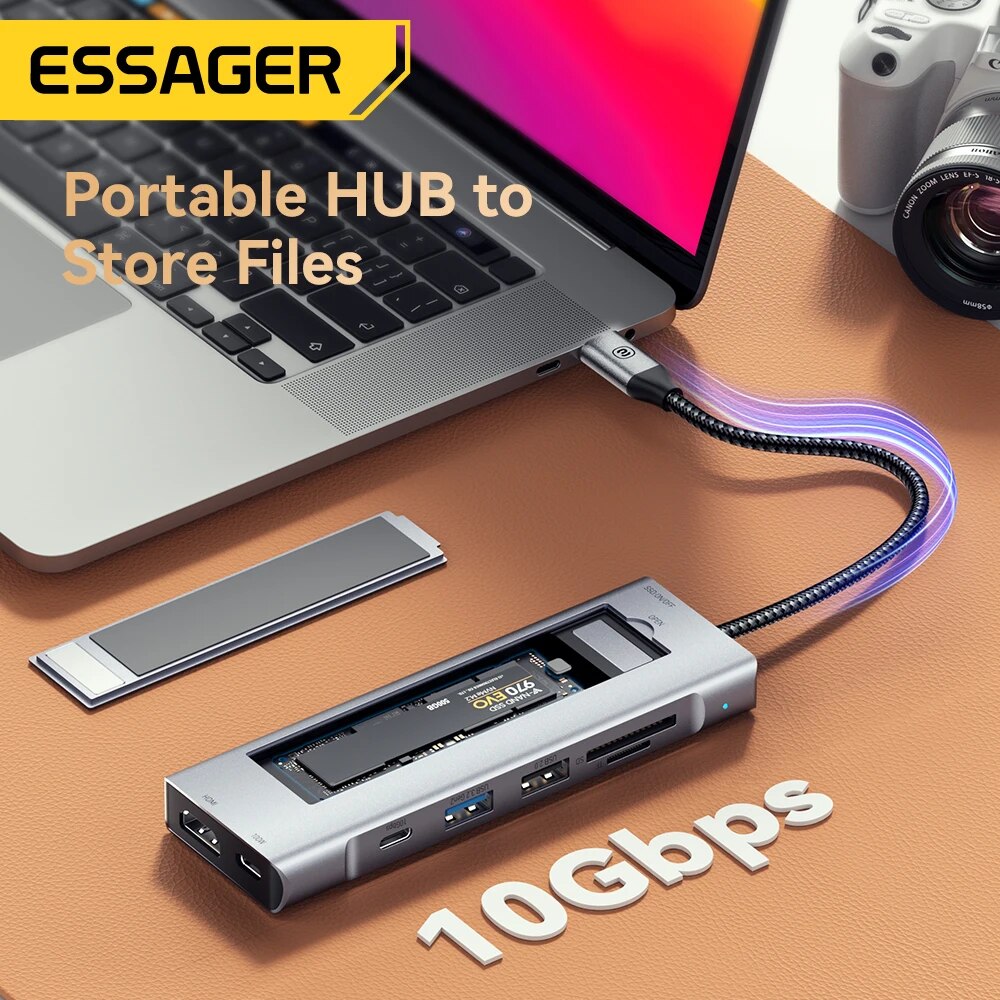 Essager-airies USB Type-C vers - Usb Hub Type C avis et prix
